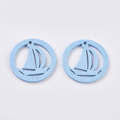 Navy Style Wood Pendants WOOD-L006-13-1