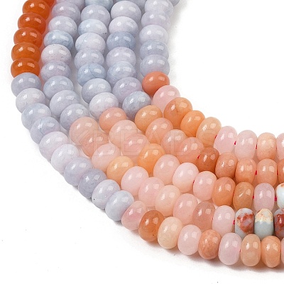Gradient Color Natural White Jade Beads Strands G-NH0006-A08-01-1