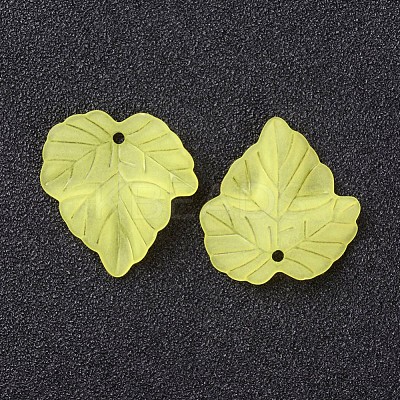 Autumn Theme Transparent Frosted Acrylic Pendants X-PAF002Y-17-1
