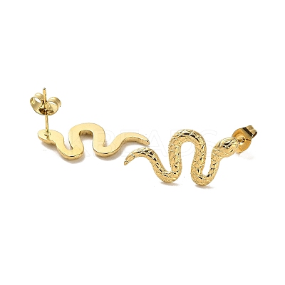Golden 304 Stainless Steel Stud Earrings EJEW-Z033-01C-1