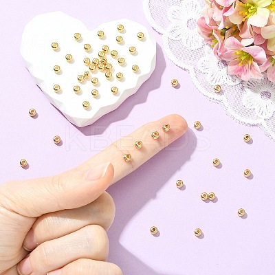 SHEGRACE Flat Round Brass Beads XGRPCU423-294G-1