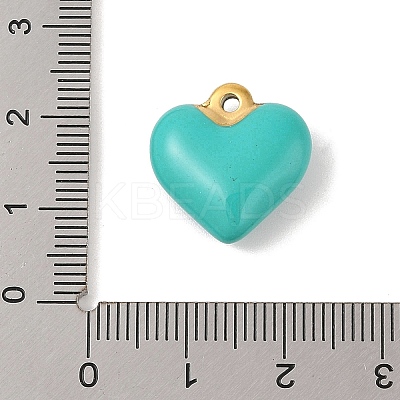 304 Stainless Steel Enamel Pendants STAS-M071-02F-1