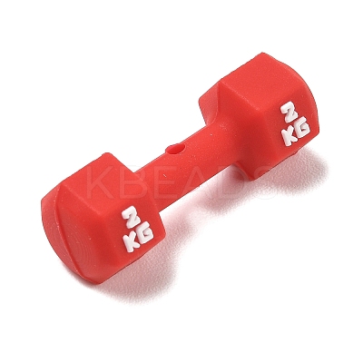 Gym Equipment Theme Silicone Focal Beads SL-CBAE849-03B-1
