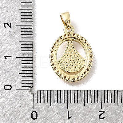 Brass Micro Pave Cubic Zirconia Pendants KK-P336-01D-G-1