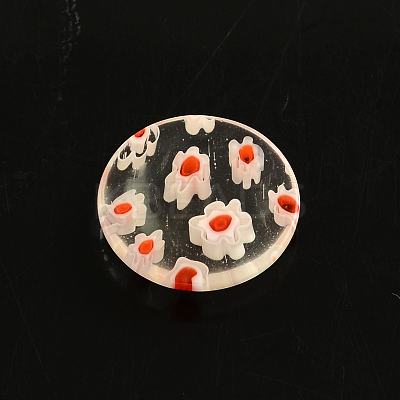 Handmade Millefiori Glass Cabochons LK-R006-07-1