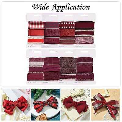 9 Yards 3 Styles Polyester Ribbon SRIB-A014-A04-1