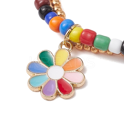 Glass Seed Double Layer Multi-strand Bracelets BJEW-MZ00055-02-1