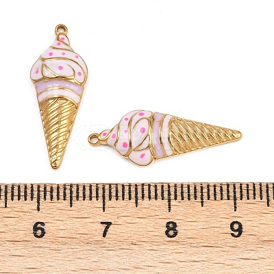304 Stainless Steel Enamel Pendants STAS-I352-02G-03-1