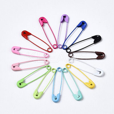 Spray Painted Iron Safety Pins IFIN-T017-02-1