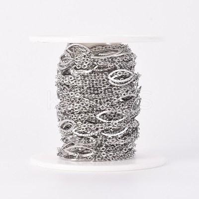 Tarnish Resistant 304 Stainless Steel Cable Chains CHS-E020-01P-1