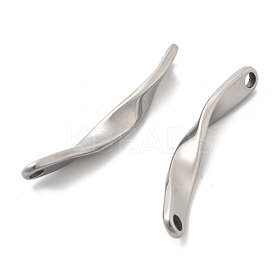 Anti-Tarnish 202 Stainless Steel Connector Charms STAS-R138-01P-1