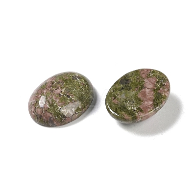 Natural Unakite Cabochons G-B080-01A-14-1