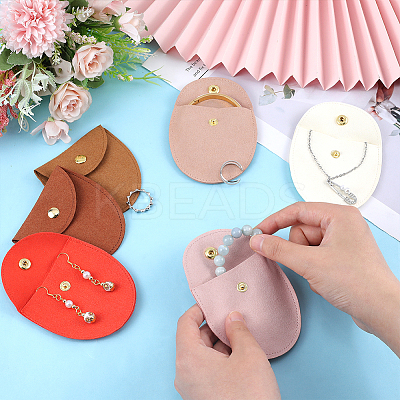 6Pcs 6 Colors Microfiber Jewelry Storage Bags ABAG-PH0001-40A-1