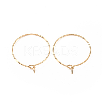 Ion Plating(IP) 316L Surgical Stainless Steel Hoop Earring Findings STAS-D164-04G-1
