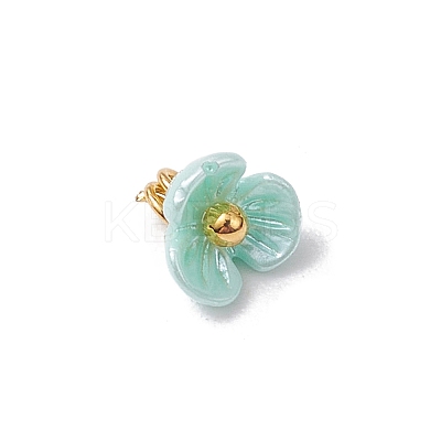 6Pcs Resin Imitation Pearl Charms PALLOY-JF03422-1
