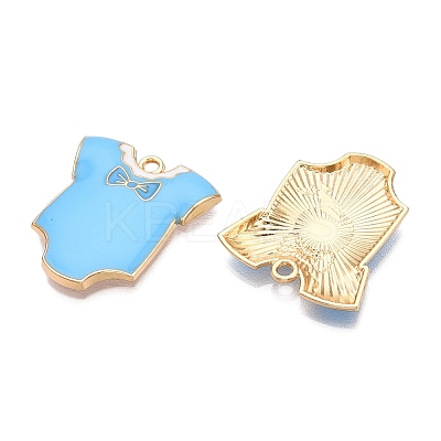 Rack Plating Alloy Enamel Pendants ENAM-N056-391A-02KCG-1