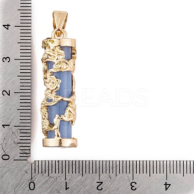 Synthetic Luminous Stone Column Pendants FIND-C058-01G-02-1