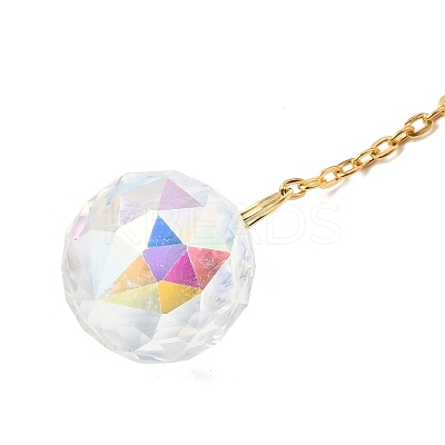 Popcorn Alloy Rhinestone & Plastic Imitation Pearl & Glass Crystal Suncatchers HJEW-E013-05G-1