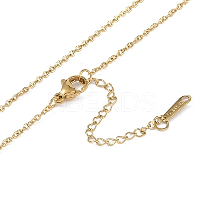 Ion Plating(IP) Initial Letter 304 Stainless Steel Pendant Necklaces NJEW-M199-01G-B-1