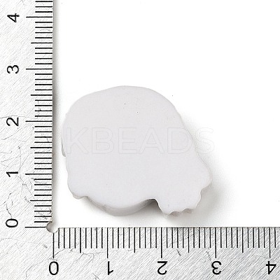 Skull Halloween Opaque Resin Decoden Cabochons RESI-R446-01K-1