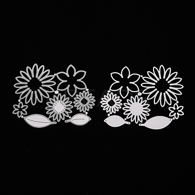 Flower Carbon Steel Cutting Dies Stencils DIY-A008-40-1