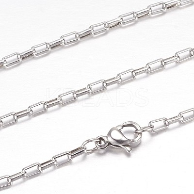 304 Stainless Steel Box Chain Necklaces STAS-G083-53P-1
