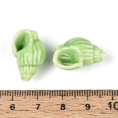 Handmade Printed Porcelain Beads PORC-T133-01C-01-1