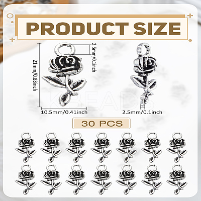30Pcs Tibetan Style Alloy Pendants FIND-LP0004-68AS-1