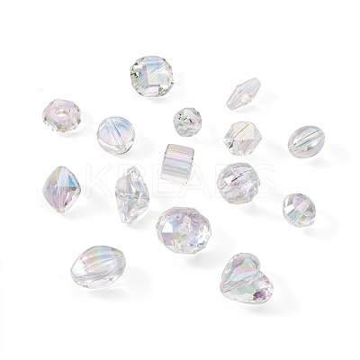 150Pcs 15 Style Transparent Acrylic Beads TACR-YS0001-06-1