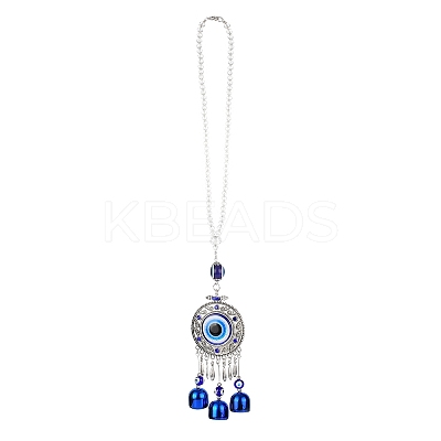 Evil Eye Alloy Lampwork Pendant Decorations LS-HJEW-M005-02E-AS-1