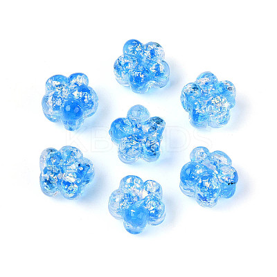 Handmade Foil Lampwork Beads Strands FOIL-T008-06E-1