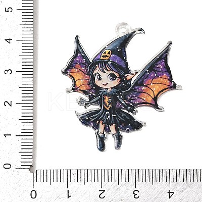 Halloween Printed Acrylic Pendants MACR-I041-02C-1