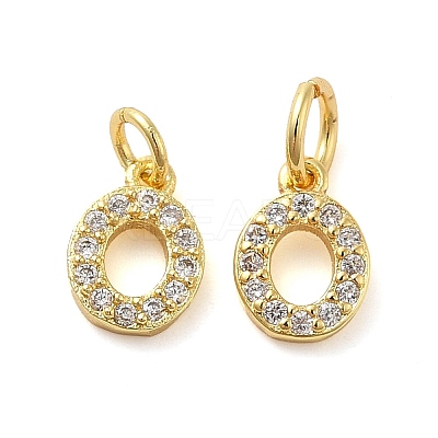 Brass Micro Pave Cubic Zirconia Pendants KK-M273-02G-O-1