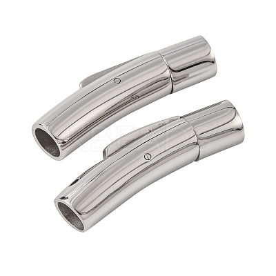 Tarnish Resistant Column 316 Surgical Stainless Steel Bayonet Clasps X-STAS-A021-5mm-1