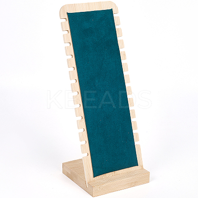 12-Slot Wood Necklaces Organizer Display Stands NDIS-WH20003-01D-1