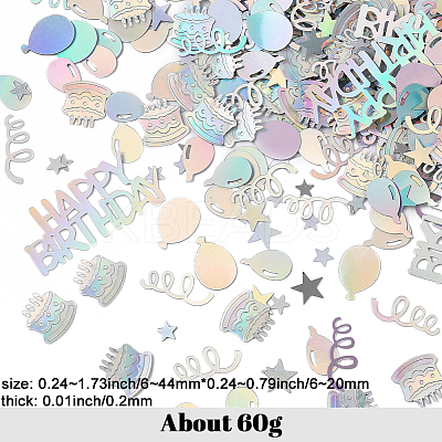 2 Bags Plastic Confetti DIY-SC0031-54A-1