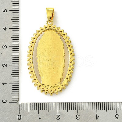 Brass Micro Pave Clear Cubic Zirconia Pendants KK-H472-42C-G-1