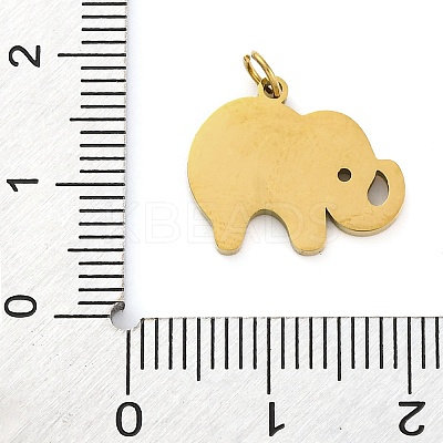 Ion Plating(IP) 304 Stainless Steel Enamel Pendants STAS-Z104-06G-1