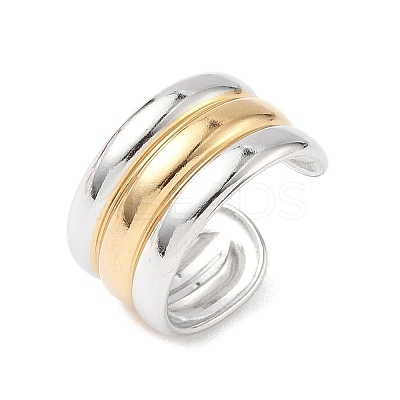 304 Stainless Steel Chunky Cuff Rings RJEW-S626-02GP-1