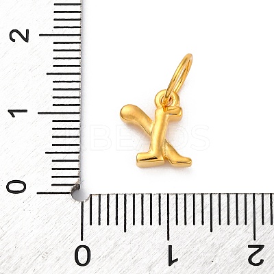 925 Sterling Silver Letter Charms with Jump Rings STER-R008-01G-X-1