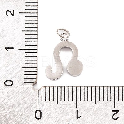 316 Stainless Steel Micro Pave Cubic Zirconia Pendants LS-STAS-K284-01G-P-1