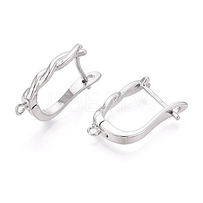 Brass Hoop Earring Findings KK-N267-29P-1