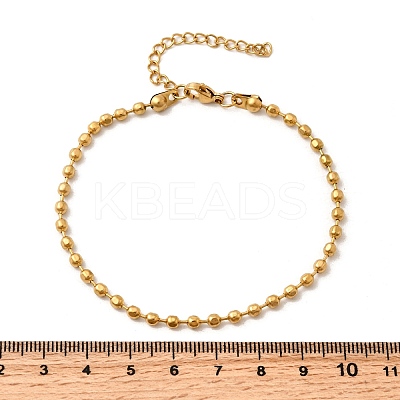 304 Stainless Steel Ball Chain Bracelets for Women X-BJEW-B140-04G-1