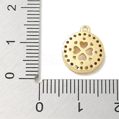 Rack Plating Brass Micro Pave Clear Cubic Zirconia Pendant Cabochon Setttings LS-KK-L224-048G-1