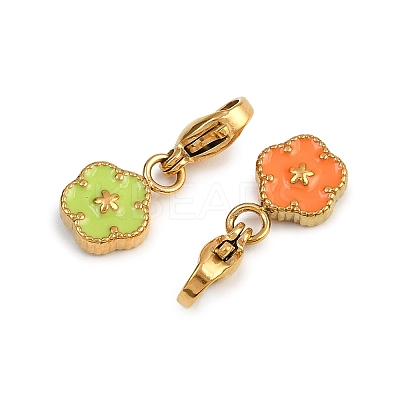 304 Stainless Steel Enamel Pendant Decorations STAS-G359-05G-1