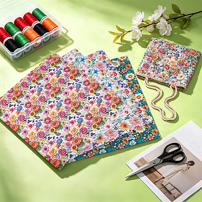 Polycotton Fabric DIY-WH0591-598A-1