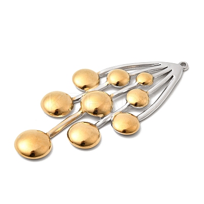 Two Tone 304 Stainless Steel Big Pendants X-STAS-B120-01GP-03-1