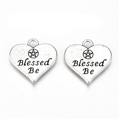 Tibetan Style Alloy Pendants X-TIBE-S323-034AS-RS-1