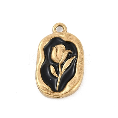 304 Stainless Steel Enamel Pendants STAS-I325-038G-1