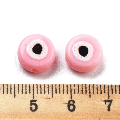 Opaque Printed Acrylic Beads OACR-G038-04D-1